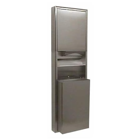 Bobrick ClassicSeries Paper Towel Dispenser & Waste Receptacle B-3949